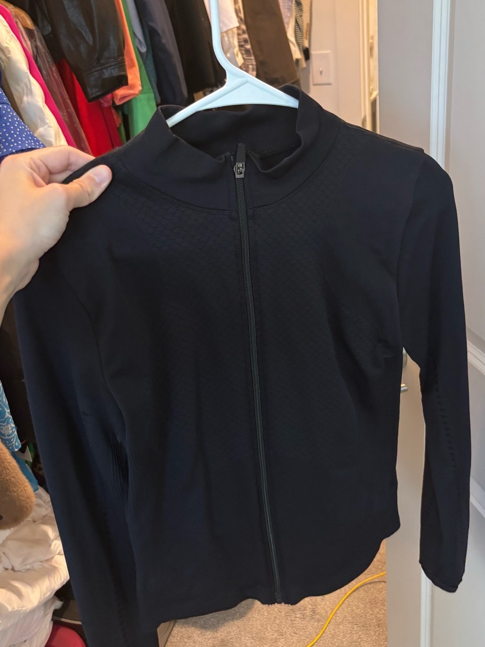 Black Women's Athletic Zip-Front Jacket